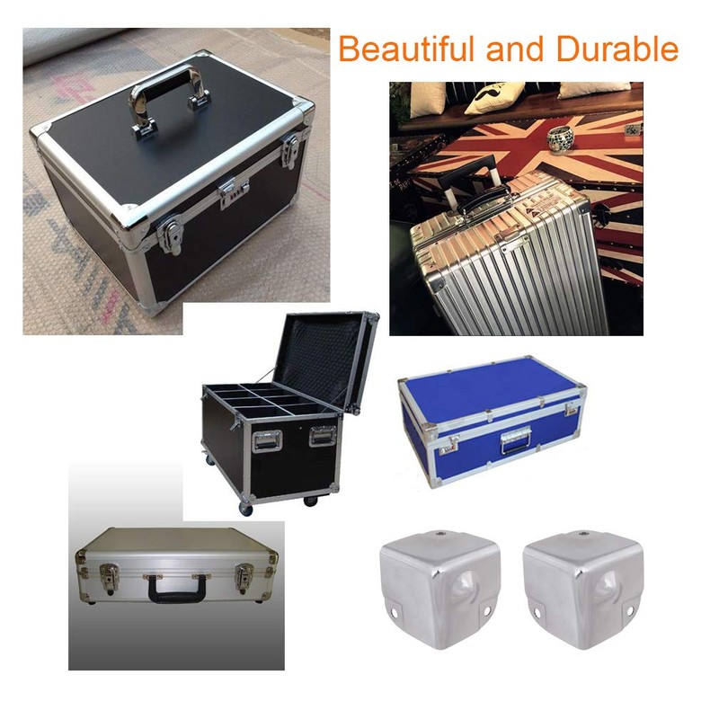 Tiazza 8Pcs Galvanized Tool Box Corner Protectors Aluminum Box Angle