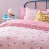 Heya Home Gingham Bows Printed Duvet Set - Pink -