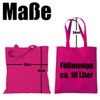Fabric Bag Jute Bag Long Handle with Saying Lass Uns