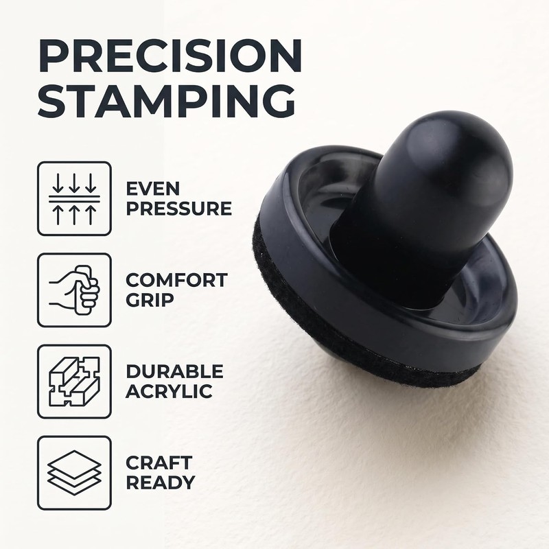 Black Acrylic Stamping Pressure Tool for Decorative Clear Stamps Scrapbooking