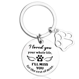 Pet Memorial Gifts for Loss of Dog Cat Sympathy Gifts for Women Men dog Remembrance Gifts for Pet Dog Lovers Paw Print Keychain Gifts for Dog Owner Pet Bereavement Gifts for Girls Boys
