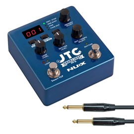 Nux JTC Drum and Loop Pro Dual Switch Effects Device Pedal for Guitar and Bass + Keepdrum Jack Cable