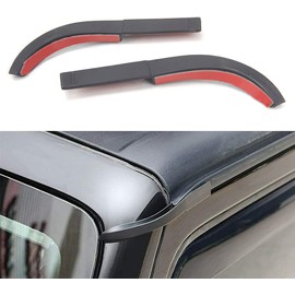 Rain Driverter Rain Gutter for Jeep Wrangler JK JKU Sports 2007-2017 Exterior Accessories Roof Hard-Top ABS Rain Groove Diverter Black, 2-PACK