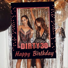 JeVenis Dirty 30 Birthday Party Supplies 30 Birthday Party Photo Booth Props 30 Birthday Photo Frame Rip to my 20s Birthday Decoration
