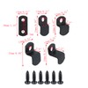 Mewutal 50pcs Black Offset Canvas Clips Metal Photo Frame Clips