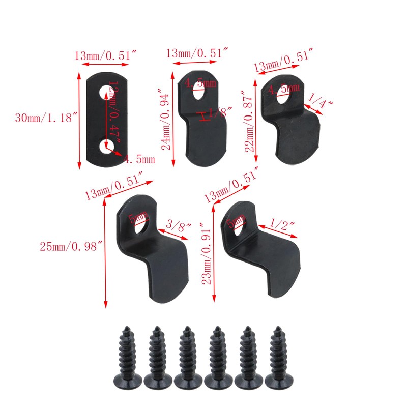 Mewutal 50pcs Black Offset Canvas Clips Metal Photo Frame Clips