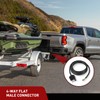 Nilight 4 Way Trailer End Connector 5 Feet Jacketed Cable