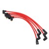 5Pcs 8mm Red Silicone HT Ignition Leads Spark Plug Wires
