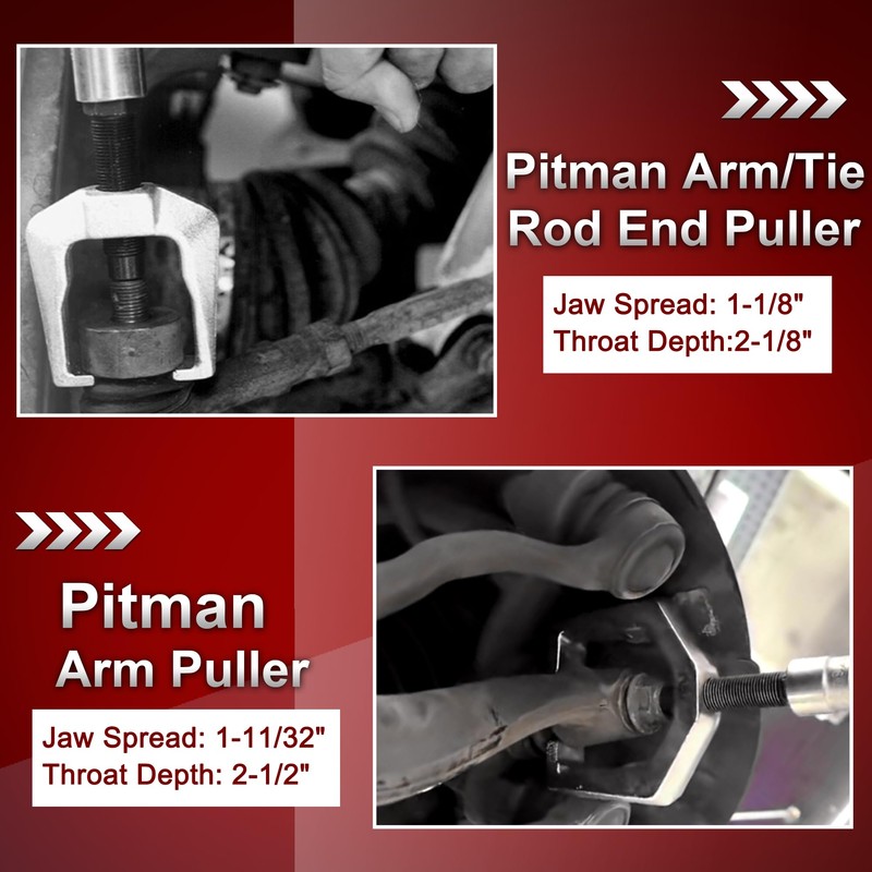 limontek 5pcs Ball Joint Separator Pitman Arm Puller, Tie Rod