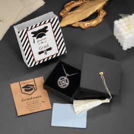 Graduation Gifts for Him 2024, Compass Necklace for Men,Senior High Graduation Gifts for Men College Graduation Gifts for Men Son Grandson Friends Classmates Students Brother Bf