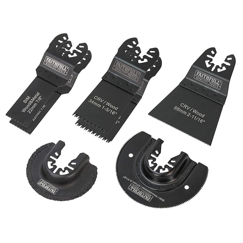 Faithfull FAIMFKIT7 Wood and Metal Cutting, Stone and Ceramic Grinding,