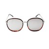 Accessoryo Rounded Tortoise Shell Frame Sunglasses With Silver Mirrored lenses
