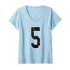Womens Black and White Number 5 Jersey Player Uniform #5