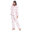 Casual Nights Women's Flannel Long Sleeve Button Down Pajama Set,