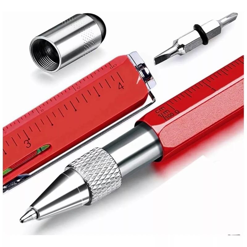 Veraly Pluma 6 En 1 Multifuncional Desarmador Regla Nivel 1pz