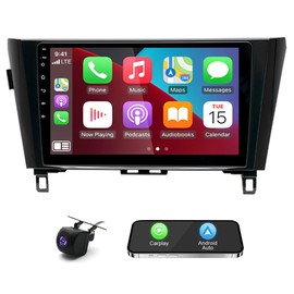 Bobuluo 10.1 Inch Car Radio Stereo Upgrade 2+32G Replacement for Rogue MK2 X-Trail & Qashqai 2014-2019 with Wireless CarPlay/Android Auto/Touch Screen/Mrc/Android13/GPS Navigation/AHD Backup Camera