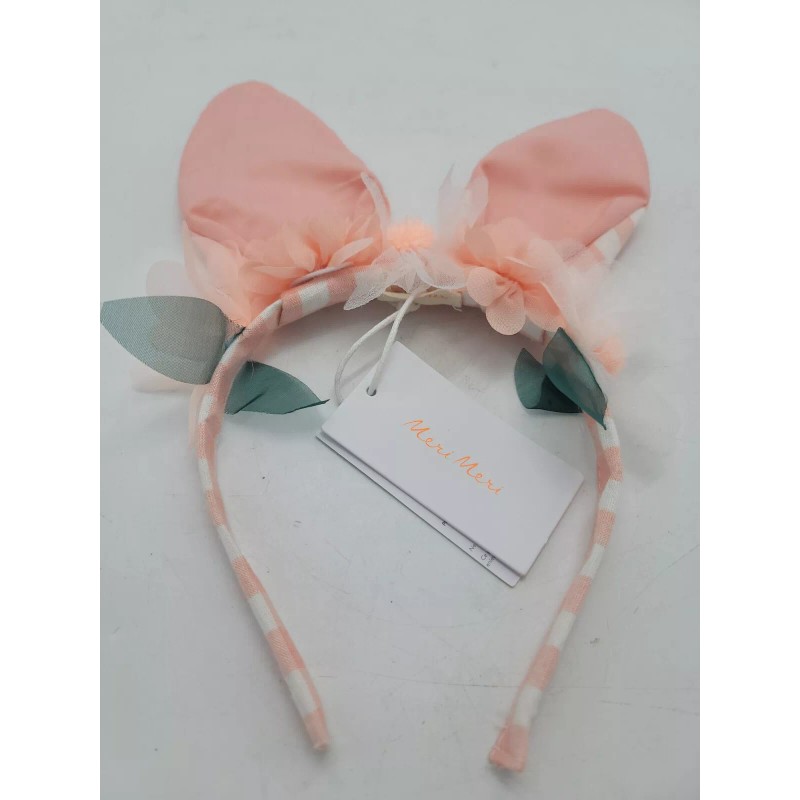 Meri Meri Headband Bunny Rabbit Ears Easter Checkered Gingham Party