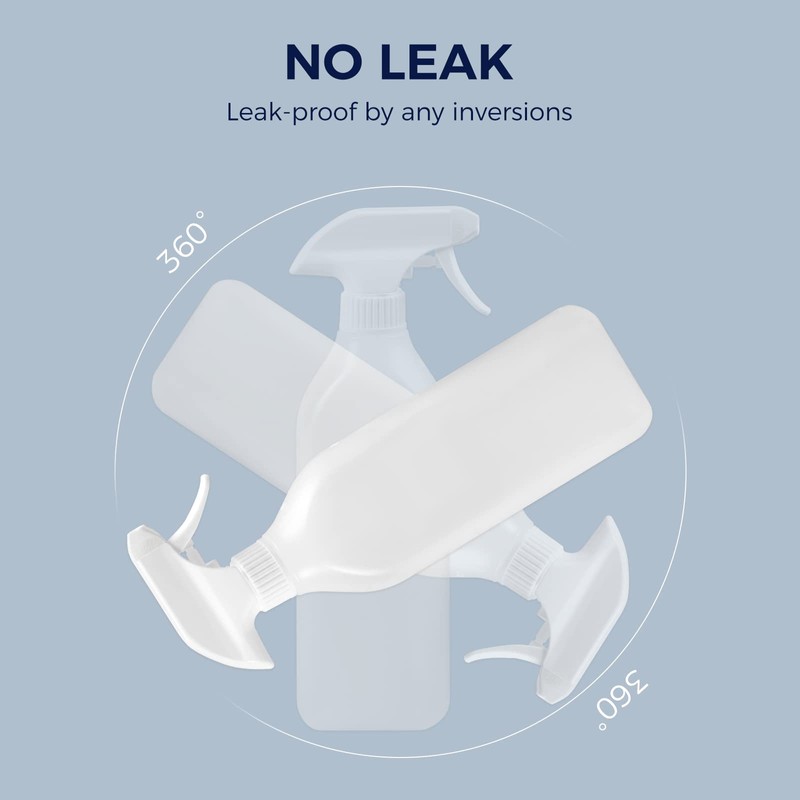 CLICK CLEAN Plastic Spray Bottles, 10 Free Labels Included, Pack