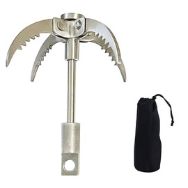 Grappling Hook Stainless Steel Claw Carabiner for Outdoor Survival Underwater Rock Mountain Climbing