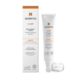Sesderma C-VIT Crema de ojos 15 ml – Cuidado regenerador ligero contra arrugas y ojeras, con vitamina C y nanotecnología para piel radiante, humedad y protección UV