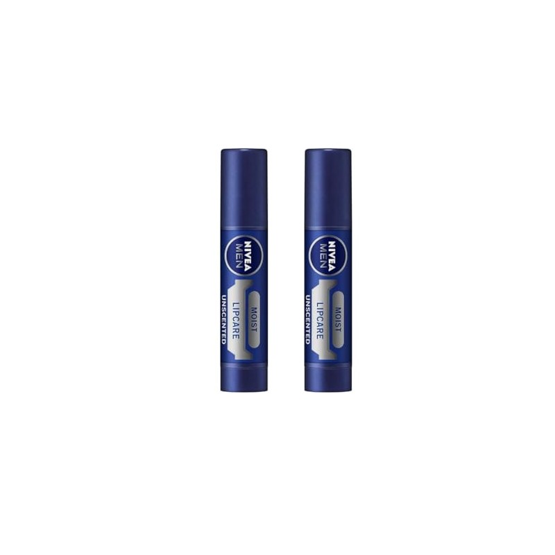 【まとめ買い】Nivea Men Lip Balm Unscented 3.5g x 2 pieces