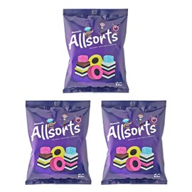 Gustaf's Allsorts Pack of 3 (6.3 oz Bag) Assorted Licorice Candy Variety in a King of Sweets Bulk Bag