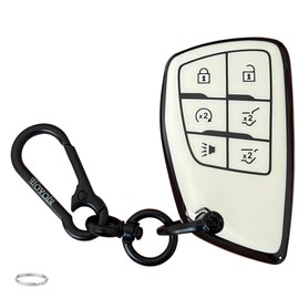 EJOAOJE Smart Key Protective Shell for Chevy Key Fob Cover with Keychain Fits for 2021-2025 Chevy Tahoe Suburban GMC Yukon Denali Silverado Remote Key Vehicle Accessories