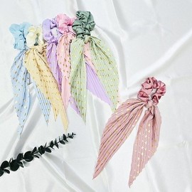 SD-260129 머리끈 젠노 쉬폰 테일 실크 스카프 헤어끈 (WFLOCPT) SD-260129 Hair Tie Zeno Chiffon Tail Silk Scarf Hair Tie (WFLOCPT)