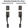 Dynasty Hardware RID-HER-405-12PR Ridgecrest Front Door Dummy Handleset, Aged Oil