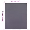 vidaXL 100% Cotton Jersey Fitted Bed Sheet, 140x200 cm, Anthracite