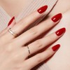 modelones 32 Pcs Halloween Red Fall Press On Uñas Almendra,