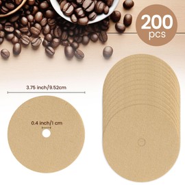 Percolator Coffee Filters 300 Count, 3.75 Inch Natural Unbleached Round Coffee Filter for Percolators Coffee Pot, Disposable Disc Coffee Filters for Camping, Home, Office
