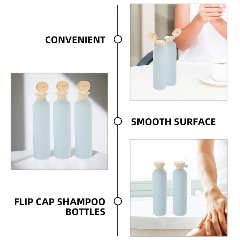NOLITOY Travel Toiletry Bottles Set 4pcs Refillable Shampoo Dispenser Bottles