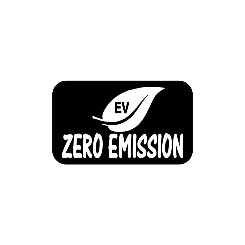 Zero Emission sticker Decal TP 943 8" ev electric vehicle