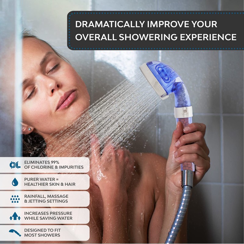 Luxury Refresh Ionic Shower Head High Pressure Filter with Beads