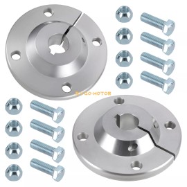 M MATI Set of 2 Rear Axle Aluminum Wheel Hub, 1" Bore, Go Kart Off Road Cart 4x4 Silver