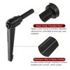 sourcing map 6pcs Adjustable Clamping Lever Handles M10 x 40mm