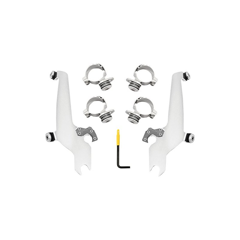 Memphis Shades Trigger-Lock Mounting Kit (Polished/Sportshields) Compatible with 16 Indian