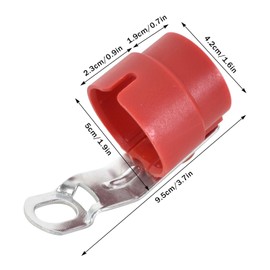 Colexy Trailer Plug Holder Universal Protective Accessory for 7-13 Pin Trailer Connector Trailer Plug Female Holder, RV Car Auto Caravan Towing Plug Aluminium Alloy Connector Adapter (Red)