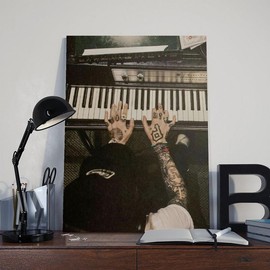 Vintage Mac Miller Piano Poster, Tribute Mac Miller Poster, Music Lovers Poster, Gift For Fans - Color: Unframe-style, size: 08x12inch(20x30cm)