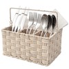 GRANNY SAYS Utensil Holder Condiment Organizer, Silverware Caddy Holder, Wicker