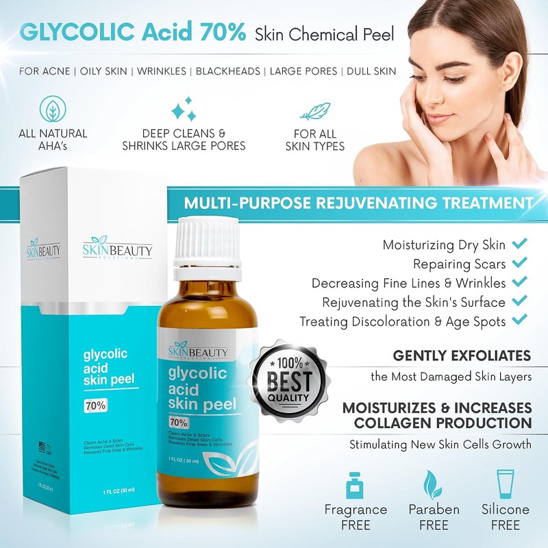 Acido Glicolico 70% 30ml Peeling Químico