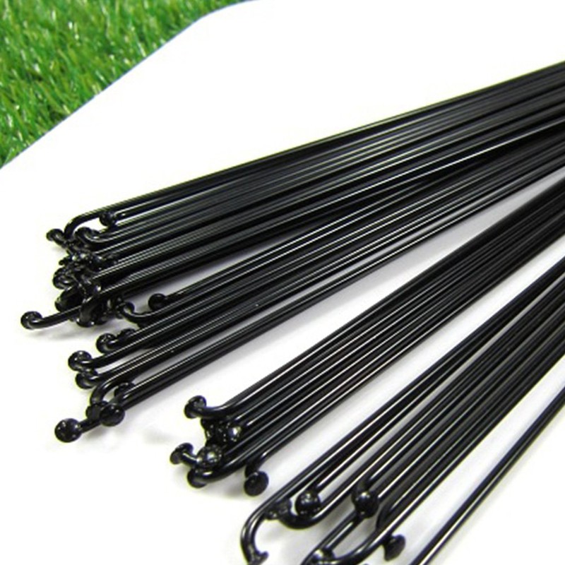 YHUS 10 Pcs Bicycle Spoke Stainless Steel Bicycle Accessories (Black,