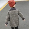 amropi Boy's Pea Coat Faux Wool Double Breasted Trench Jacket