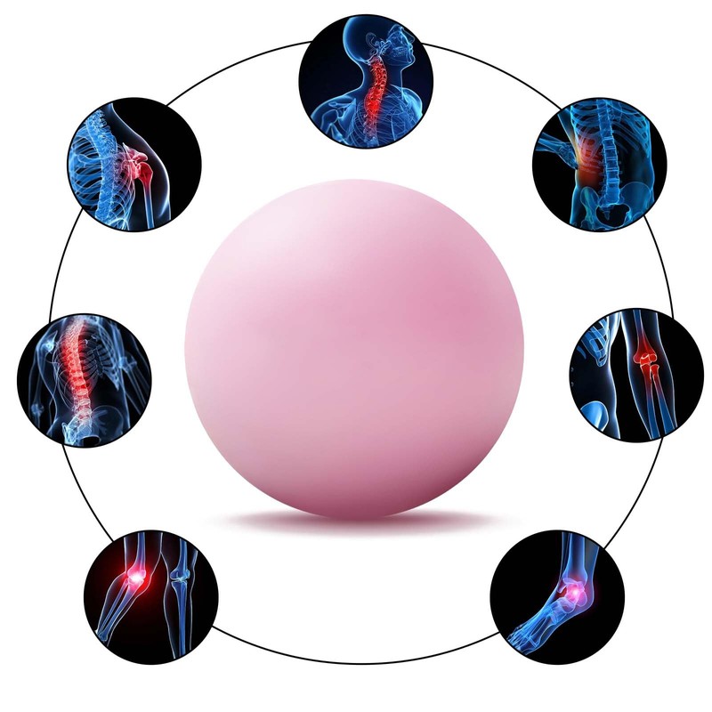 WOVTE Massage Lacrosse Ball for Myofascial Release, Foot, Back, Trigger