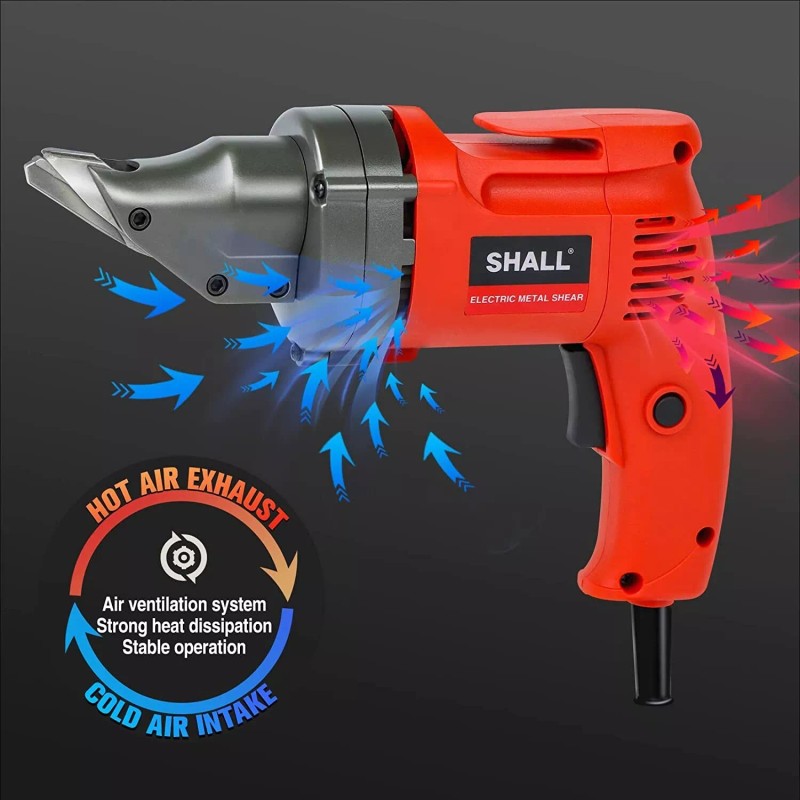 SHALL Electric Metal Cutting Shear, Corded Sheet Metal Cutter, Variable