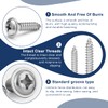 Drenky M4 Wood Screws 304 Stainless Steel Phillips Pan Head