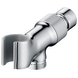 All Metal Handheld Shower Head Holders, 1/2" Shower Hose Holder Fits Most Hand Showerheads, Brass Hand Held Shower Head Holder Adjustable Shower Arm Mount, Easy to Install(Chrome)