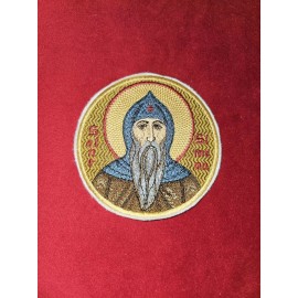 4 Inch Round Saint Simeon Stylites Orthodox Embroidered Pocket Icon