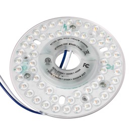 Ledytech 4.92'' LED Ceiling Fan Light Retrofit Kit, Ceiling Flush Light, Ceiling Fan Light Replacement Panel PCB 2200Lm 120V 18W (3CCT)